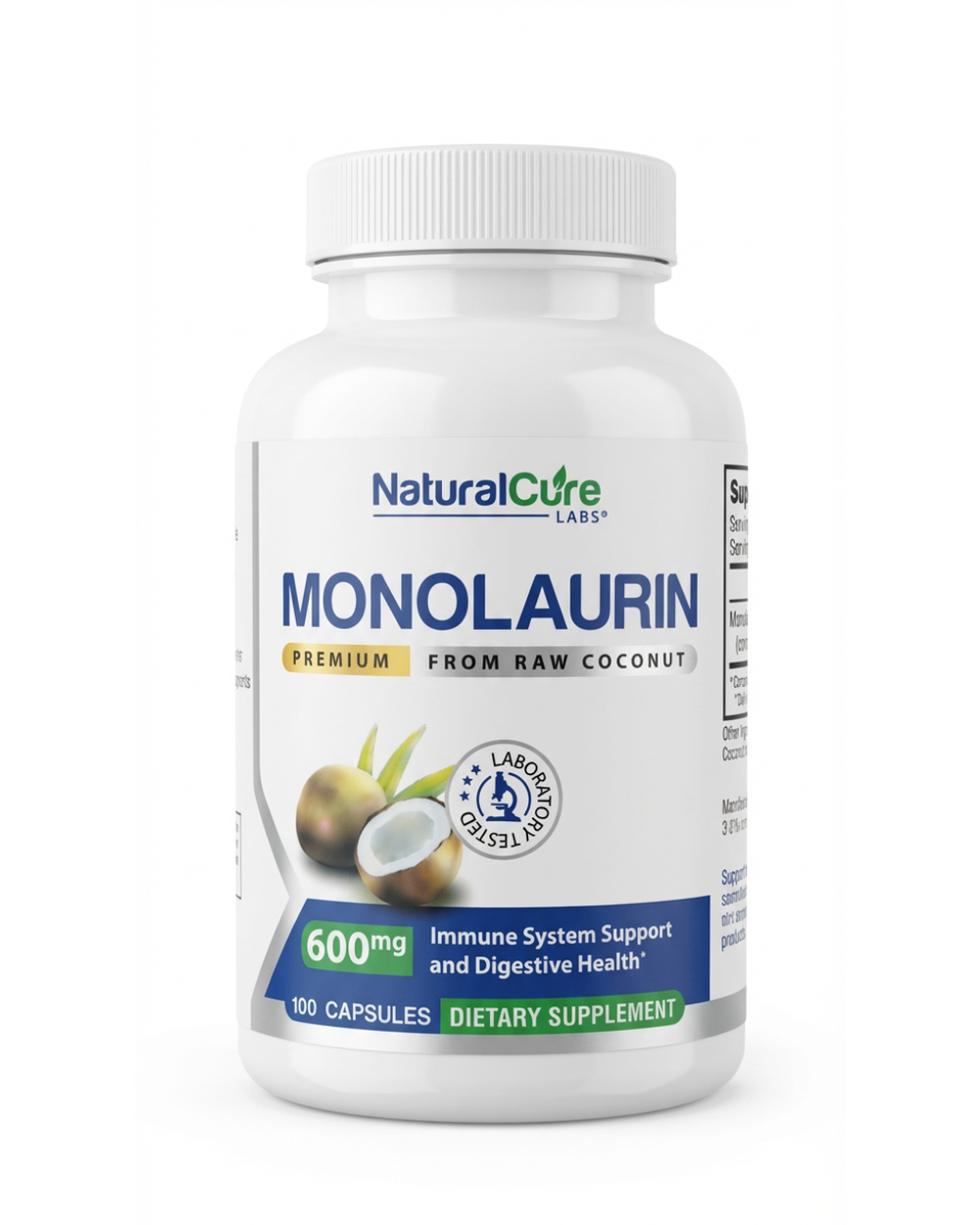 Natural Cure Labs Premium Monolaurin 600mg